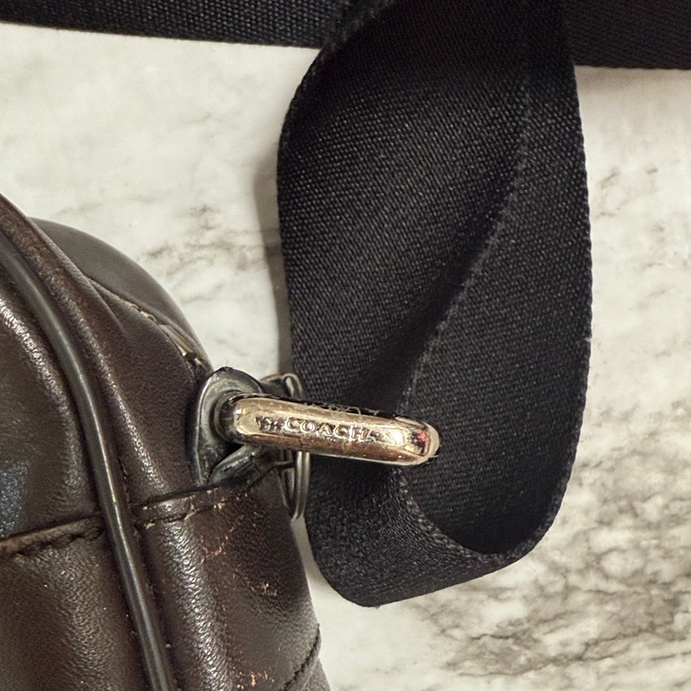 Coach Dark Brown Signature Messenger Bag - Picture 3 of 10